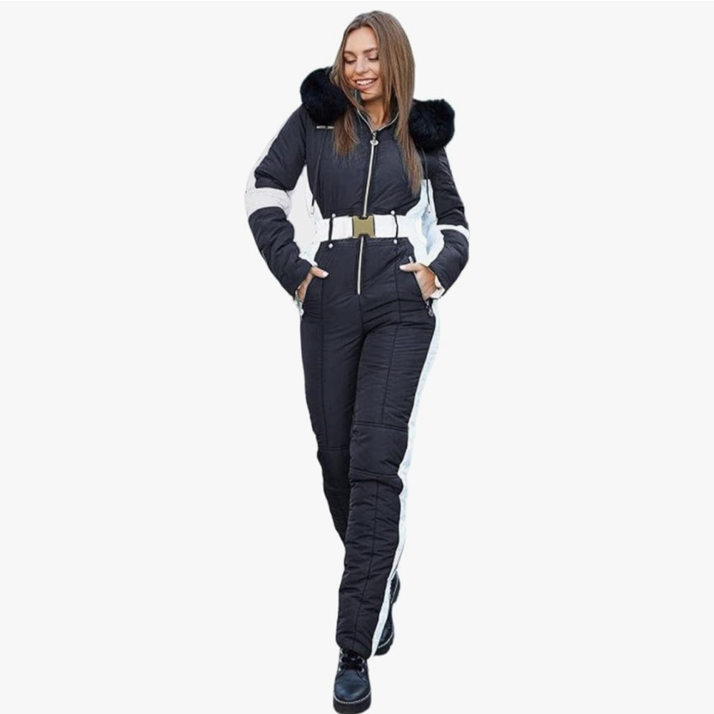 Women's Black and White Ski suit